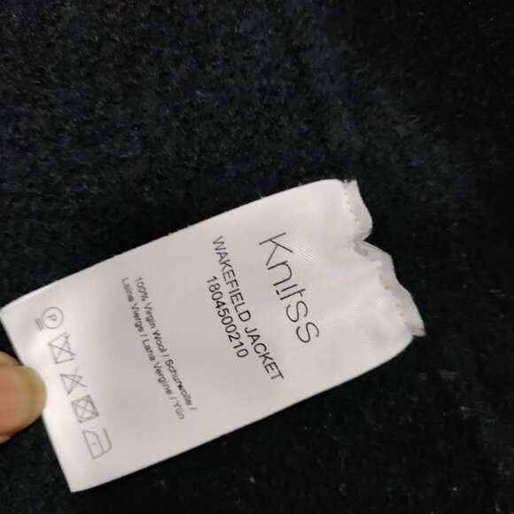 Knitss Wool Cable Knit Black Thick Lux Cardigan Twee M - Picture 11 of 16